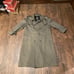 CHRISTIAN DIOR Monsieur Double Breasted Olive Gray Trench Coat Mens Size 42R