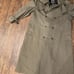 CHRISTIAN DIOR Monsieur Double Breasted Olive Gray Trench Coat Mens Size 42R