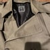 CHRISTIAN DIOR Monsieur Double Breasted Olive Gray Trench Coat Mens Size 42R
