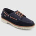 G. H. Bass Men's Ranger Camp Moc Suede Super Lug Navy Blue Boat Shoes Size 8 NEW