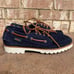 G. H. Bass Men's Ranger Camp Moc Suede Super Lug Navy Blue Boat Shoes Size 8 NEW