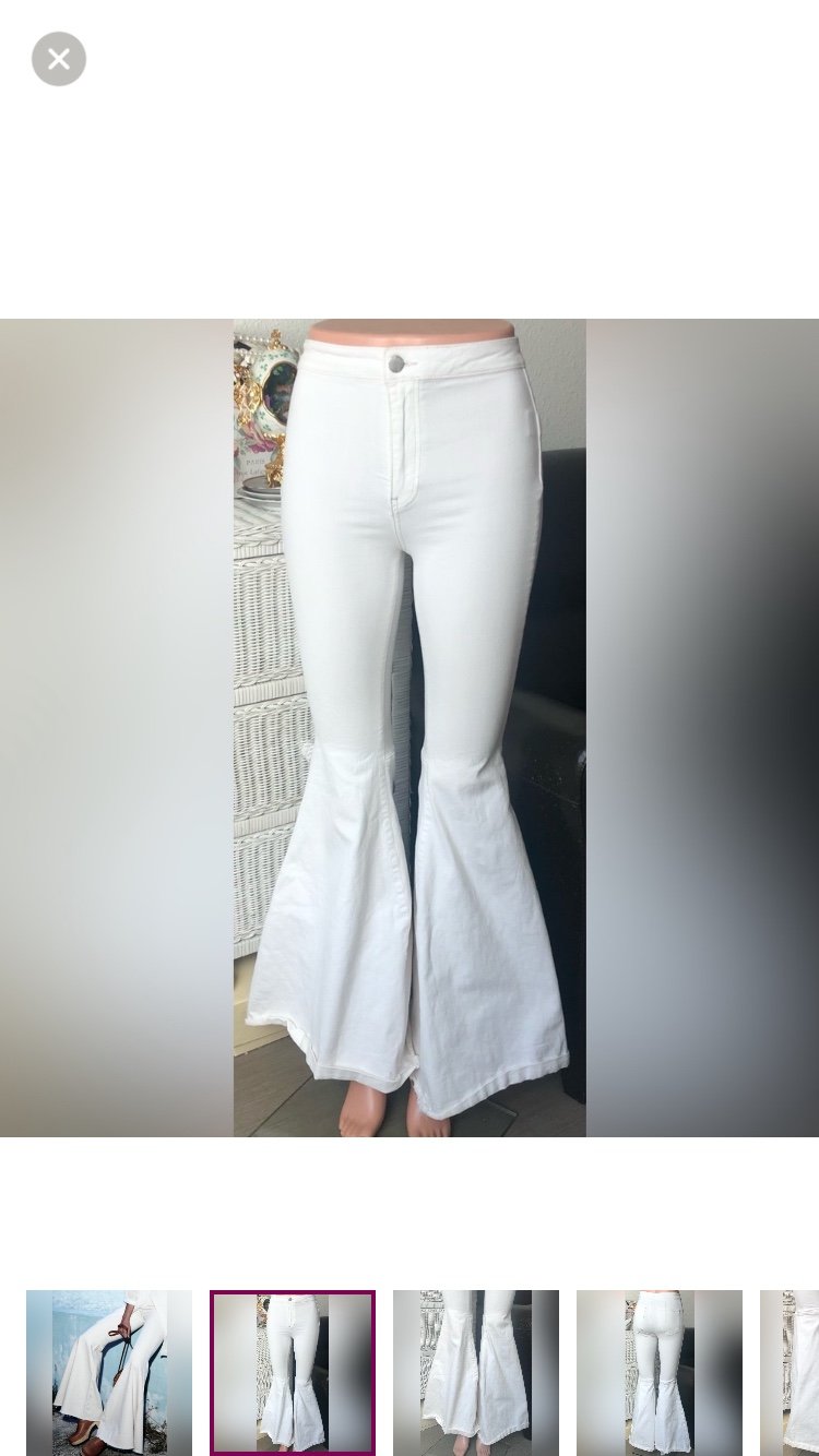 Free People Just Float On Ultra Flare Leg Pants in white color Size 24