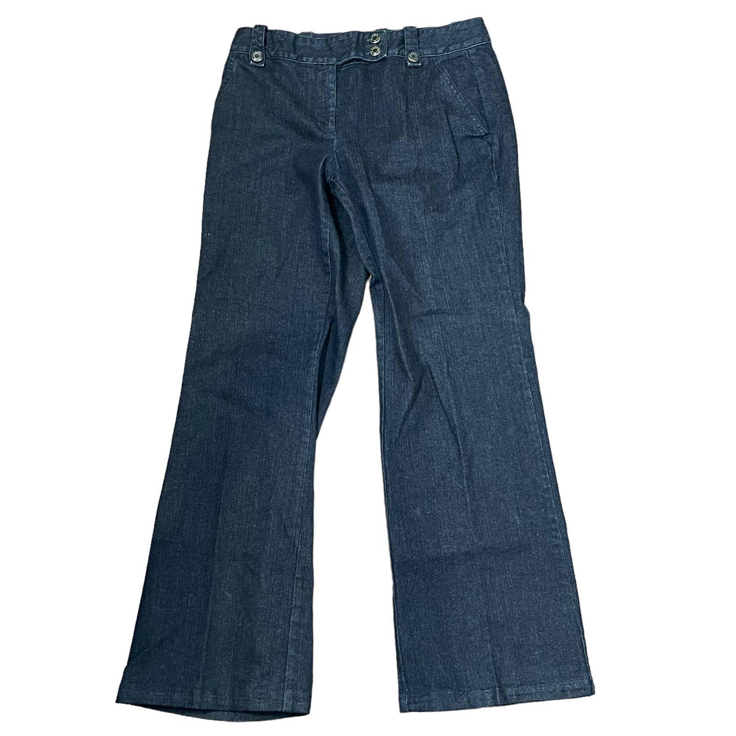 Talbots Jeans Size 6 Blue Womens Denim Stretch Cotton Blend Bootcut 30X30