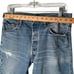 Vintage y2k Levis 501 Mens 35x30 Button Fly Denim Distressed Jeans Medium Wash