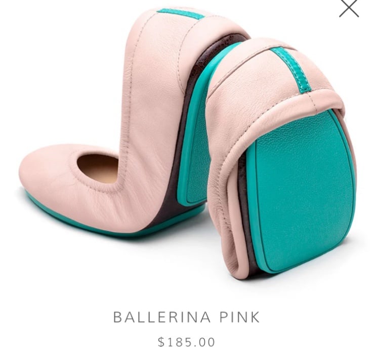 Tieks Women’s Ballerina Pink Ballet Flats, Size 39.