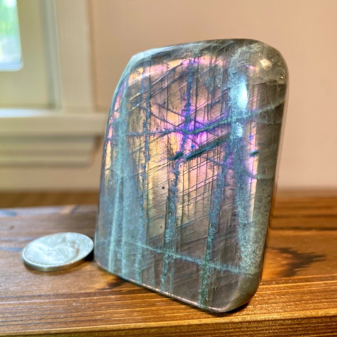 Labradorite Pink Sunset Flash Free Form .51lb