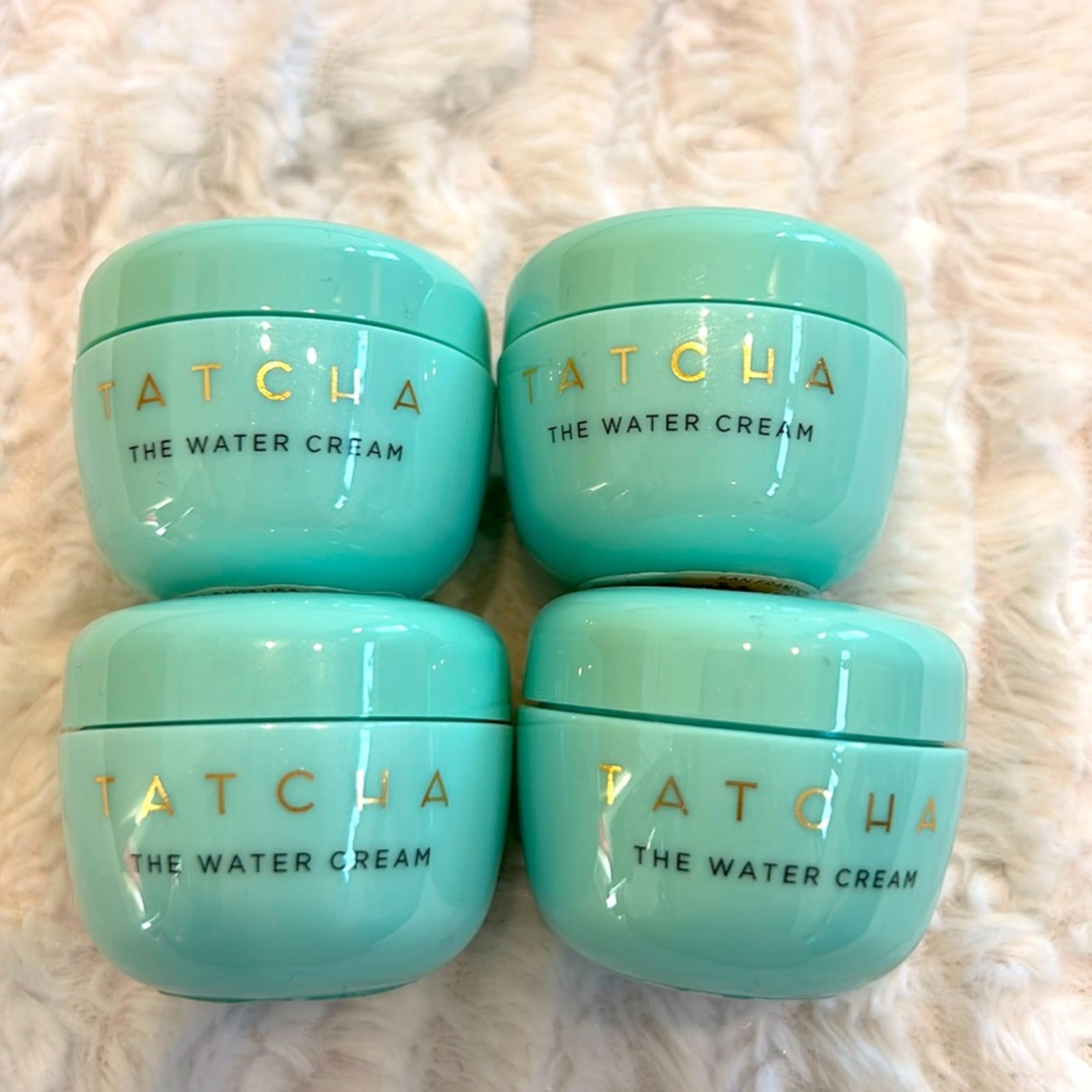 Tatcha 4 pk travel Water Cream Oil-Free Pore Minimizing Refillable Moisturizer