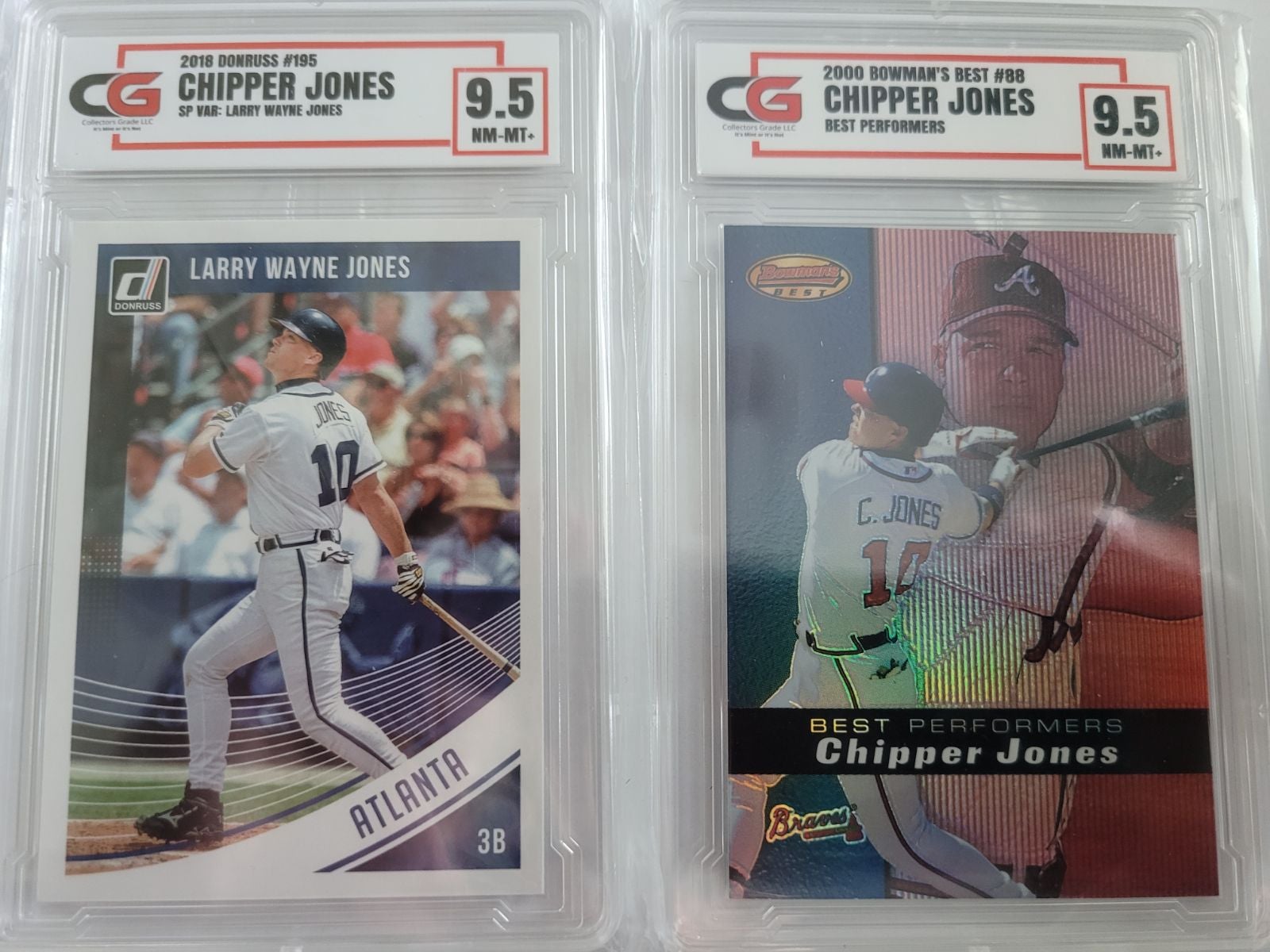 Chipper Jones 2 Card Lot for sale