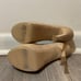 YSL Yves Saint Laurent Tribtoo Leather Pumps Heels 35.5 Beige Tan Stiletto
