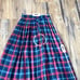 VTG 80s Retro Blue and Red Plaid Pleated Midi Maxi Skirt Brand is Edward Newmar