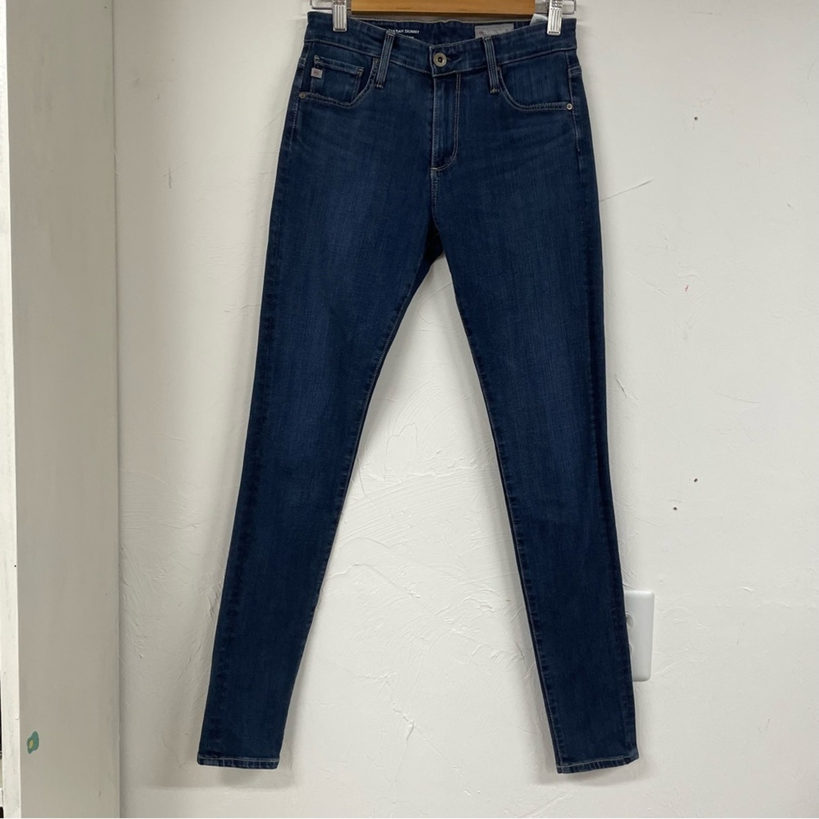 AG Adriano Goldschmeid Farrah High Rise Skinny Jeans Womens 26 Medium Wash Blue