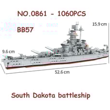 Lego compatible brick South Dakota Battleship