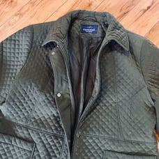 Mackintosh Nee England quilted utility coat jacket olive sage green 2X XXL