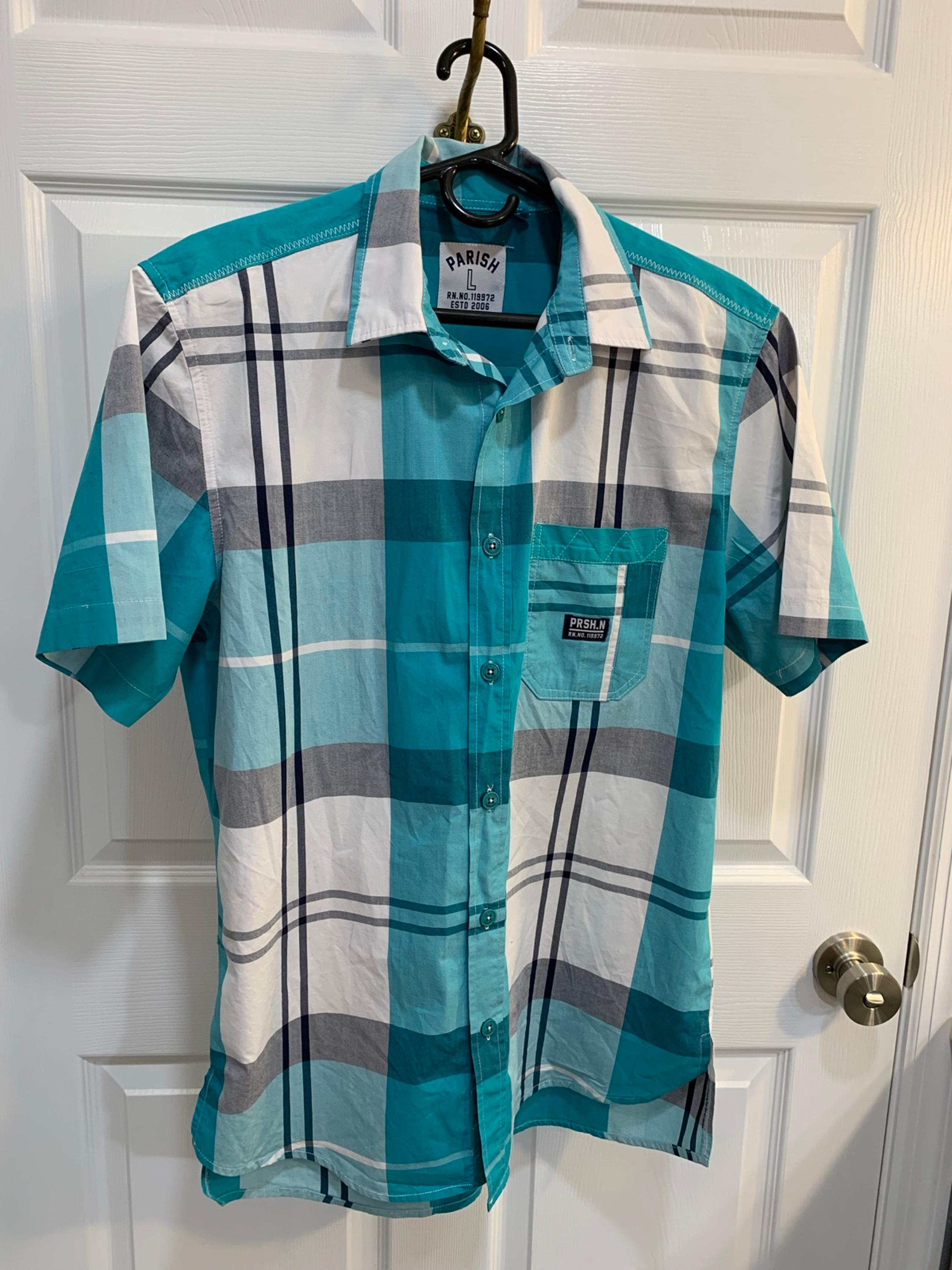 Mens parish plaid shirt size large