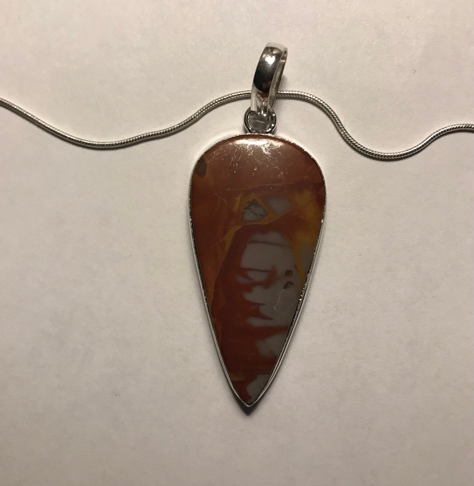 Jasper 925 Sterling Silver Necklace