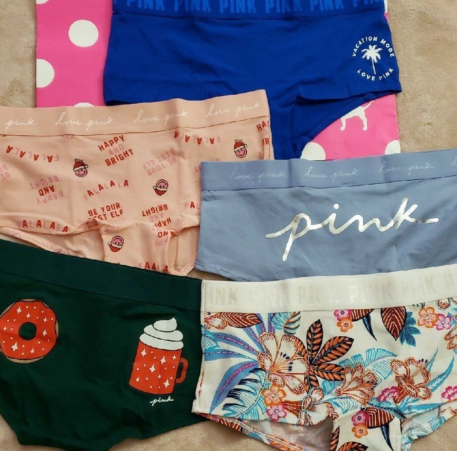 Pink Boyshort Cotton sz-L