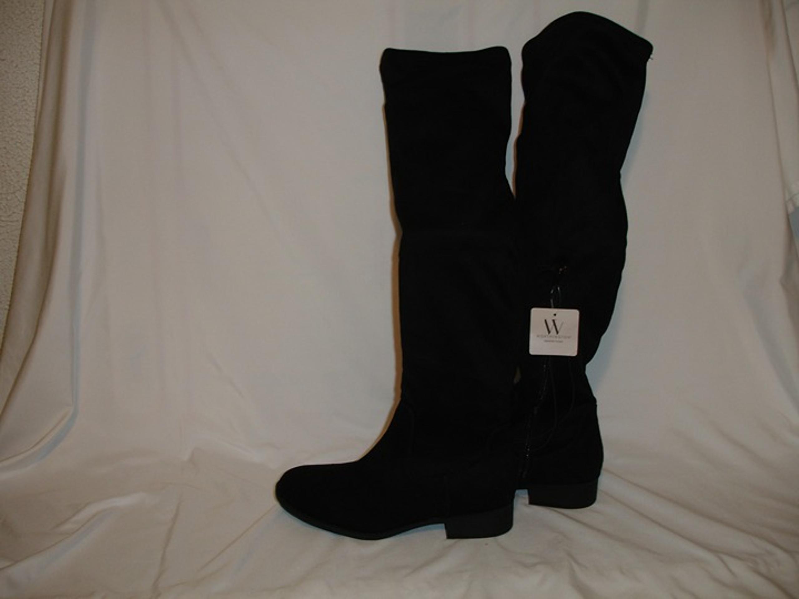 New! Ladies Women's Worthington Black Suede Wor Primrose Knee High Boots Sz 9