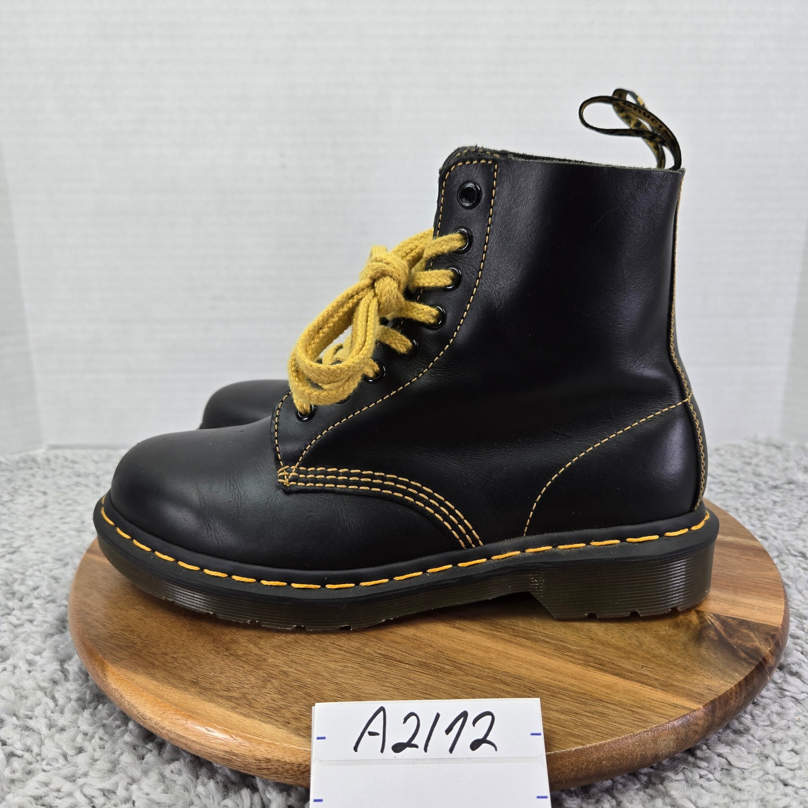 Dr. Martens 1460 Pascal Atlas Leather Dark Grey Casual Lace Up Y2K Boot Womens 8