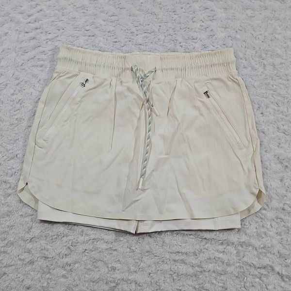 Athleta Trekkie Skort cream color Womens Size 4 #798604 New Without Tags