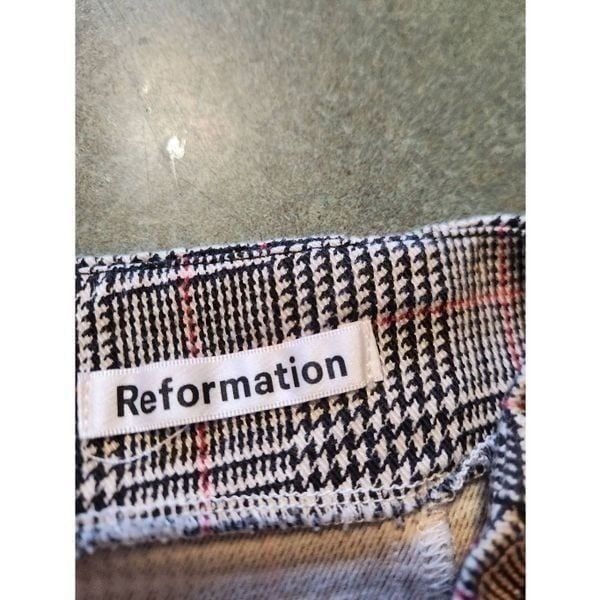 REFORMATION Oak Miniskirt In Washington Print (Black/White) sz 4