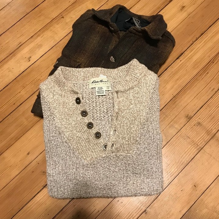 Oversized Sweater and wool flannel bundle