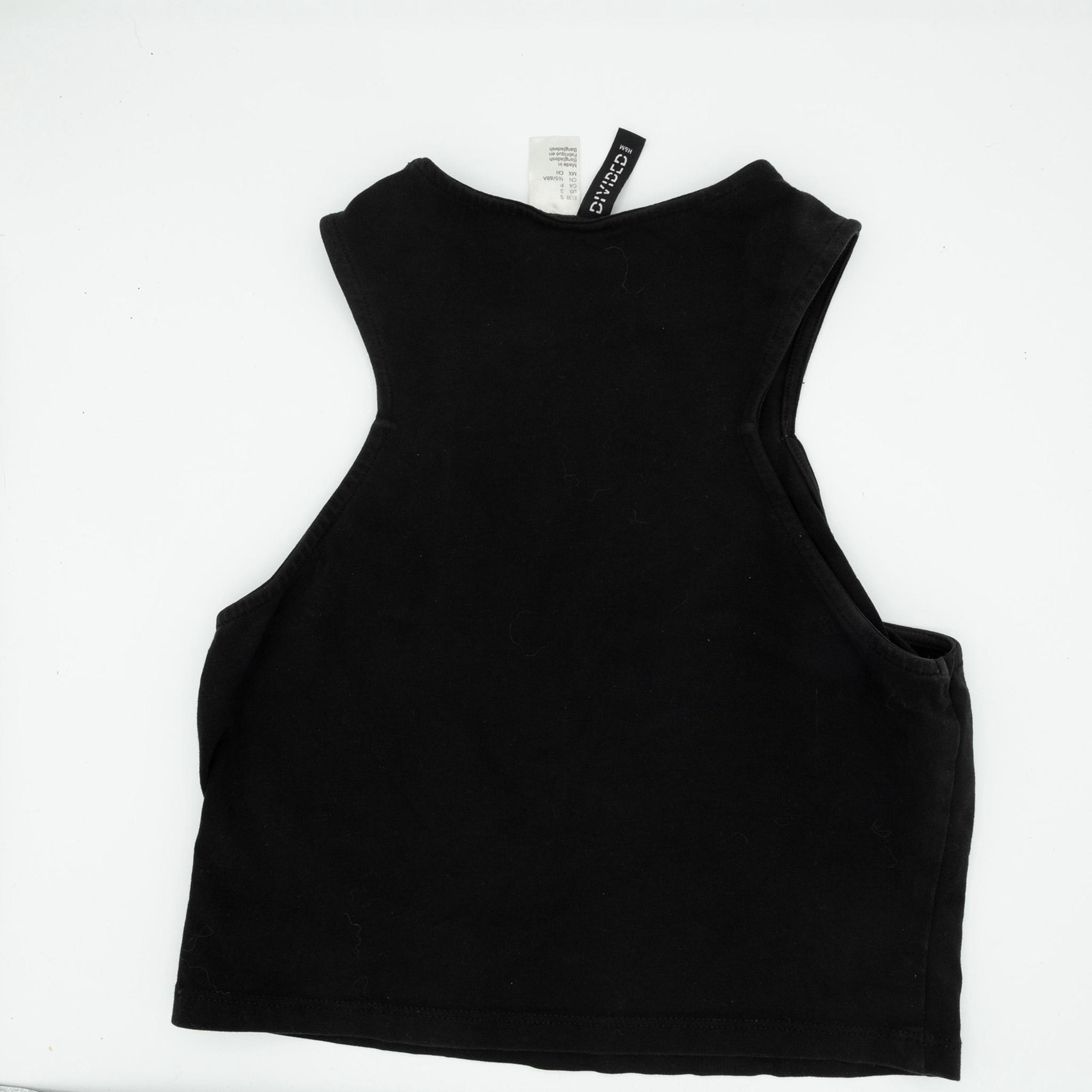 Divided Black Knit Women Tank Top S