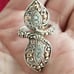 18K Gold & Sterling Silver Ornate Statement Ring
