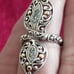 18K Gold & Sterling Silver Ornate Statement Ring