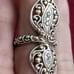 18K Gold & Sterling Silver Ornate Statement Ring