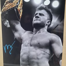 MJF Autographed 11x14 Photo! JSA COA! World Title