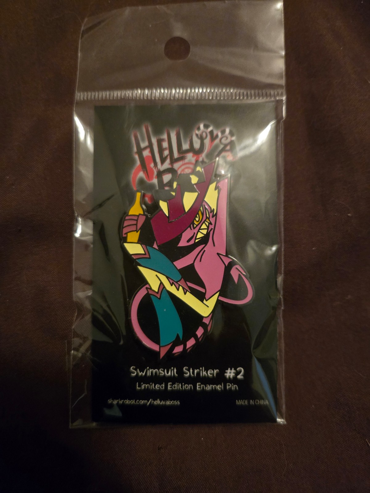 Helluva Boss Swimsuit Striker Enamel Pin