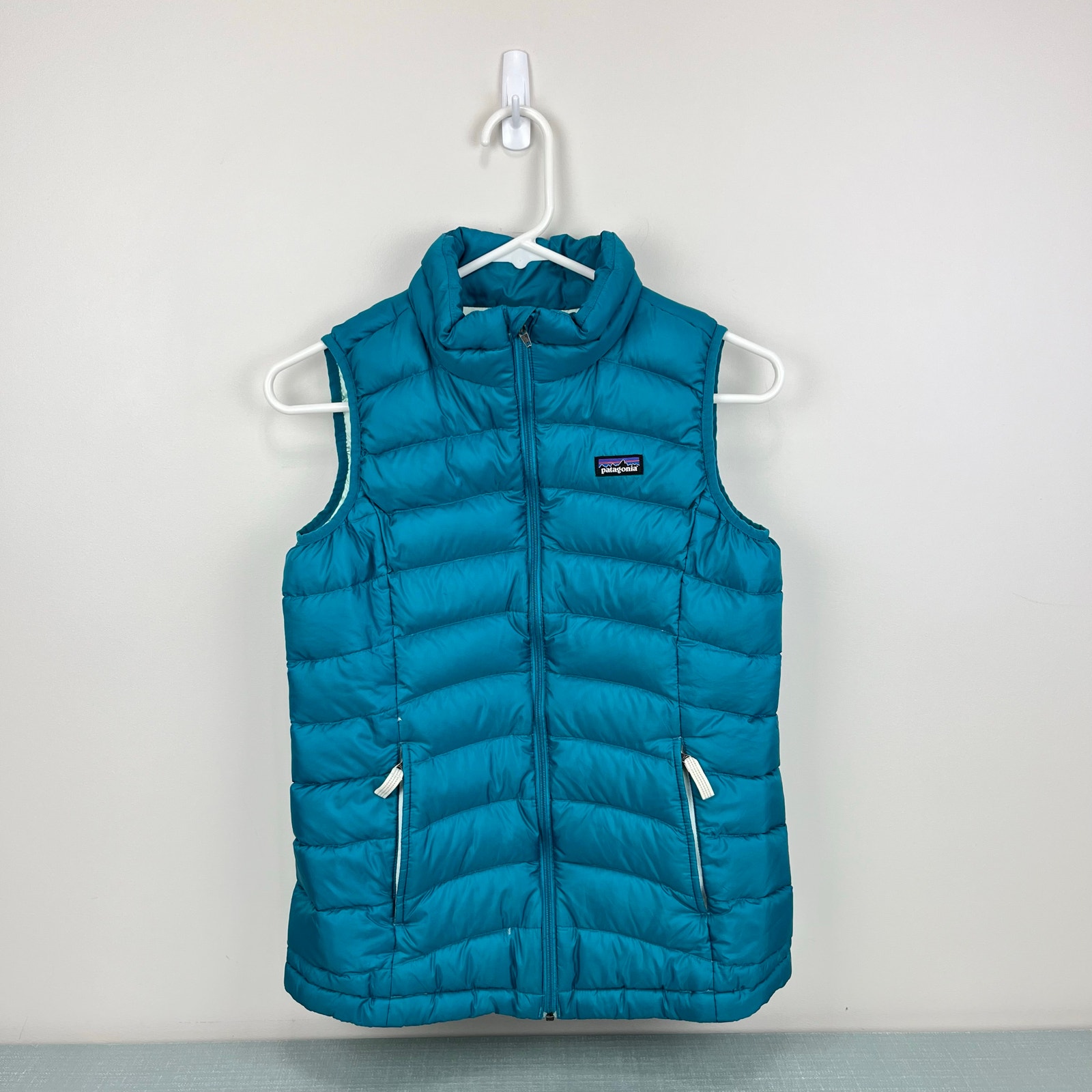 Patagonia Girls Down Sweater Vest Teal XL