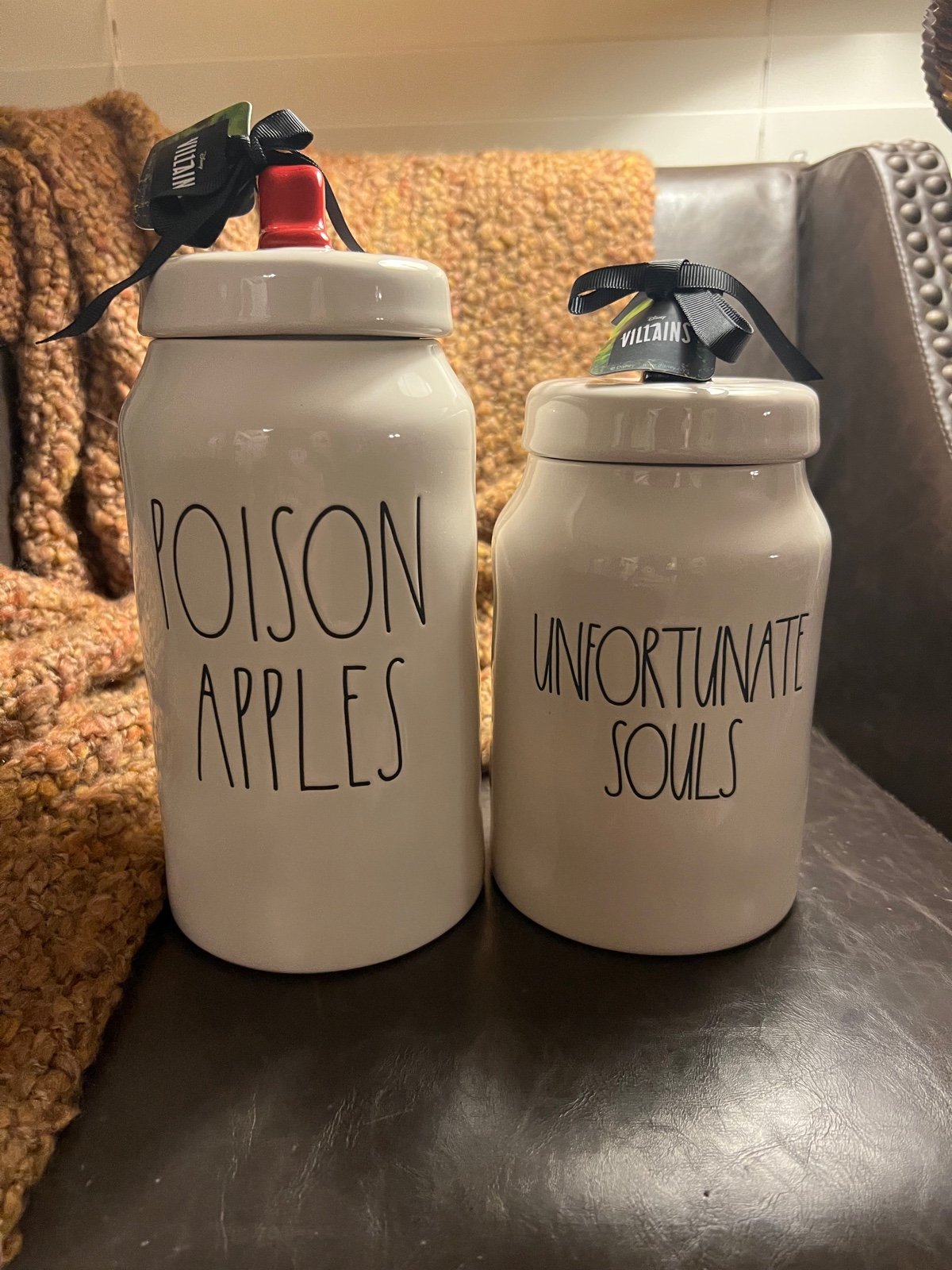 Rae Dunn villains canisters