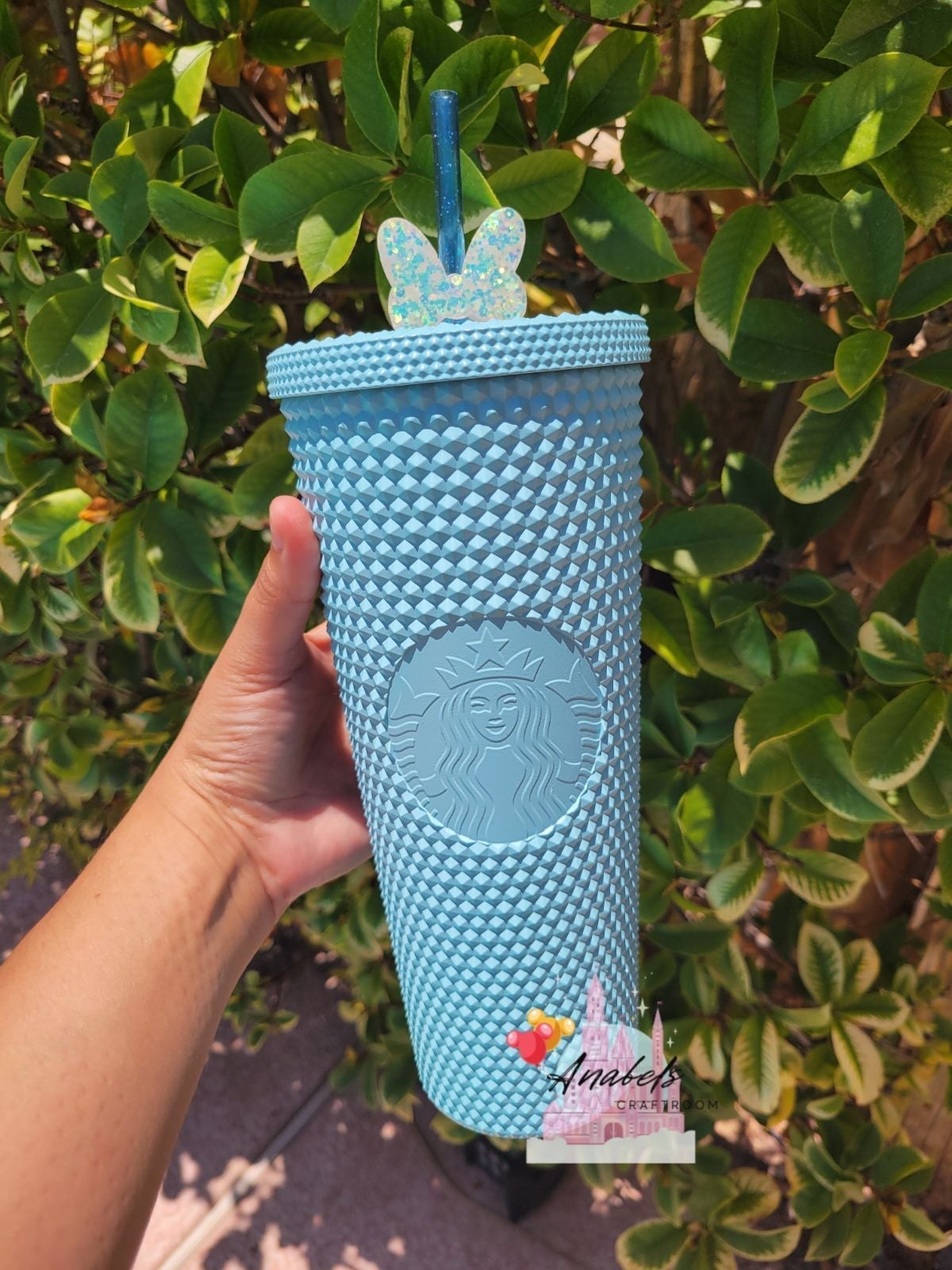 Blue matte Studded Tumbler