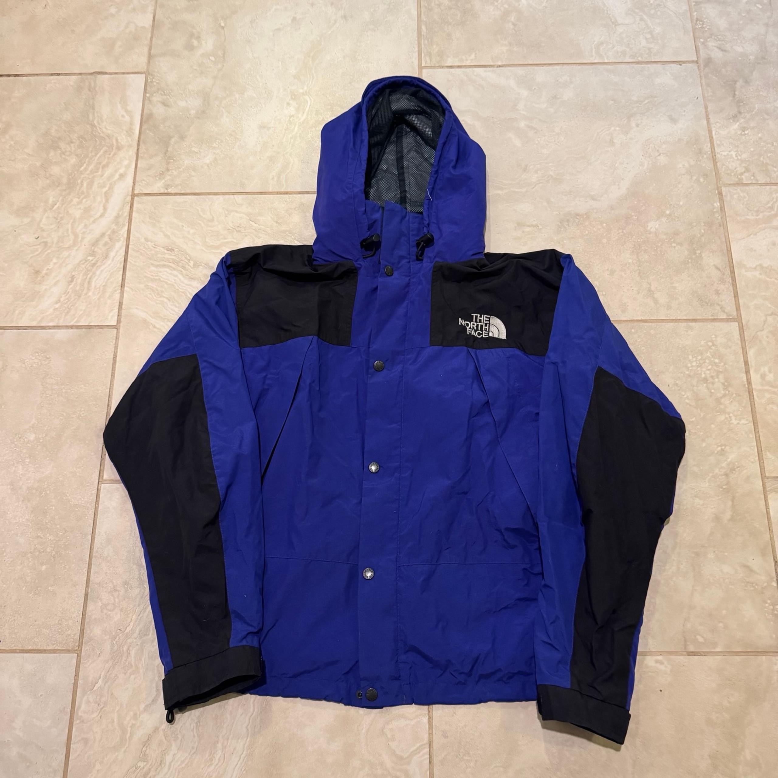 VTG The North Face Purple/Blue Black Hooded Ski Snow Jacket Parka Men’s Medium