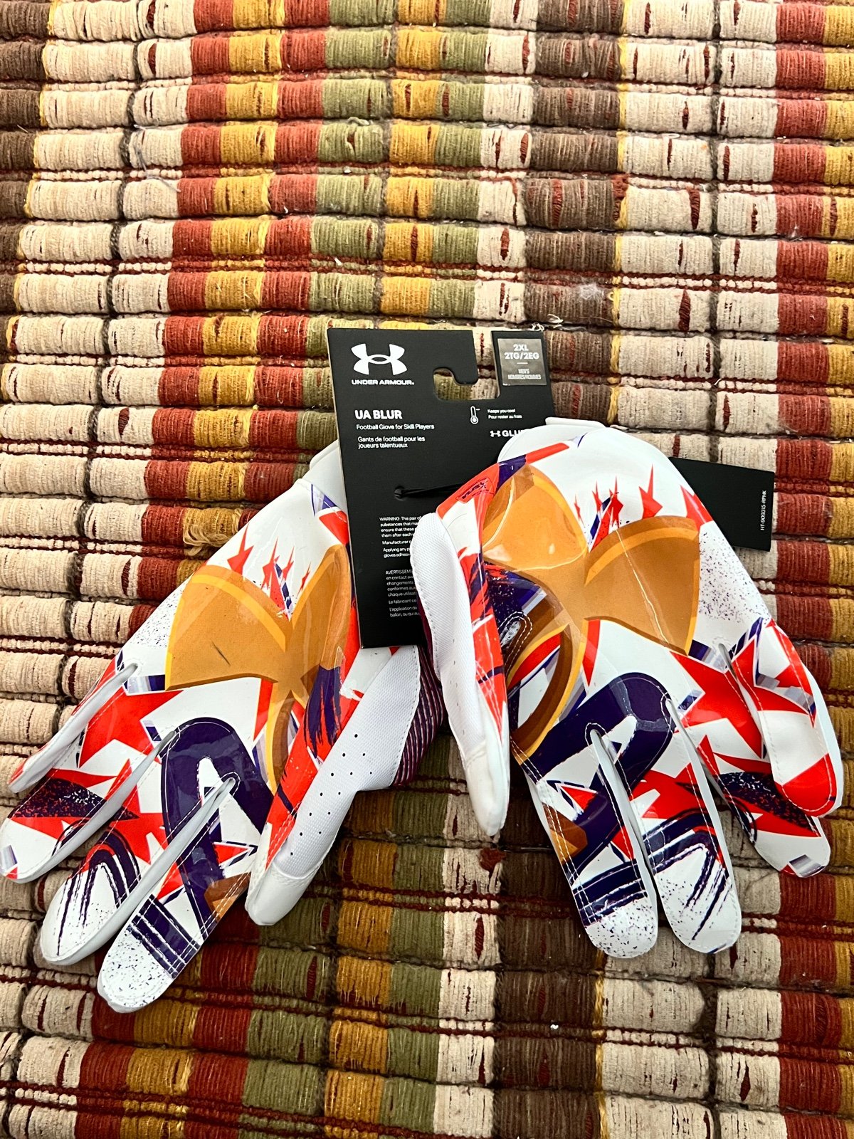 Under Armour Men's UA Blur Limited Edition Football Gloves glue grip Size 2XL