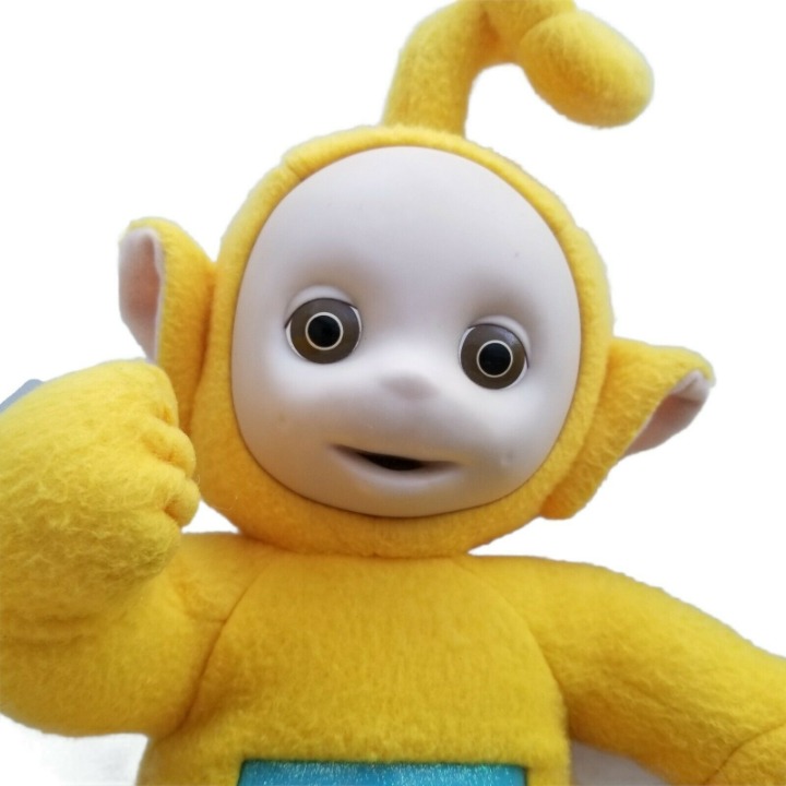 Vintage Yellow Teletubbies Talking Plush LALA Playskool Stuffed Animal Toy 15