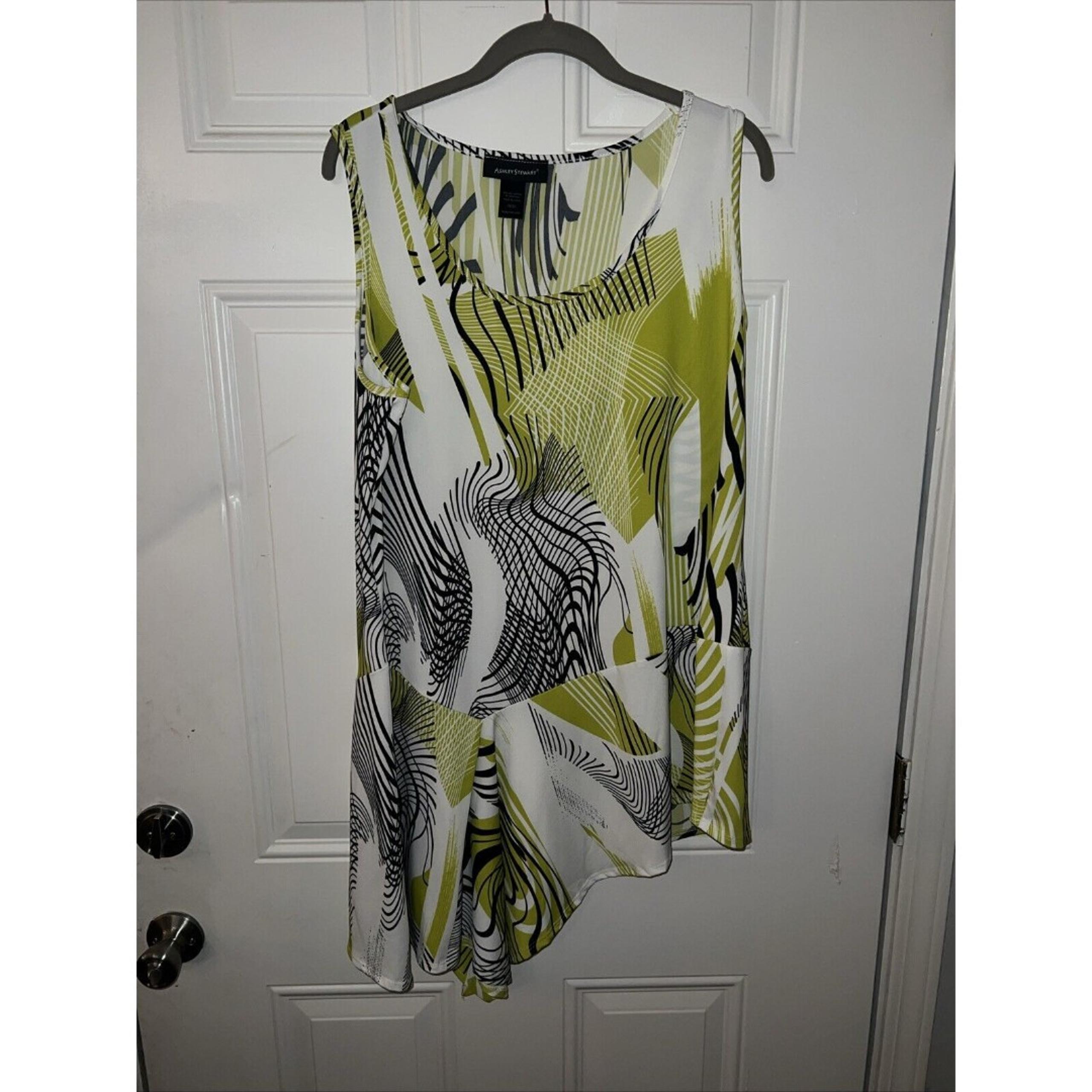 ASHLEY STEWART ABSTRACT SLEEVELESS WOMENS TOP SIZE 18/20