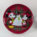Mickey Minnie Mouse Christmas Tray Plates Serving Melamine Plaid Red Green New