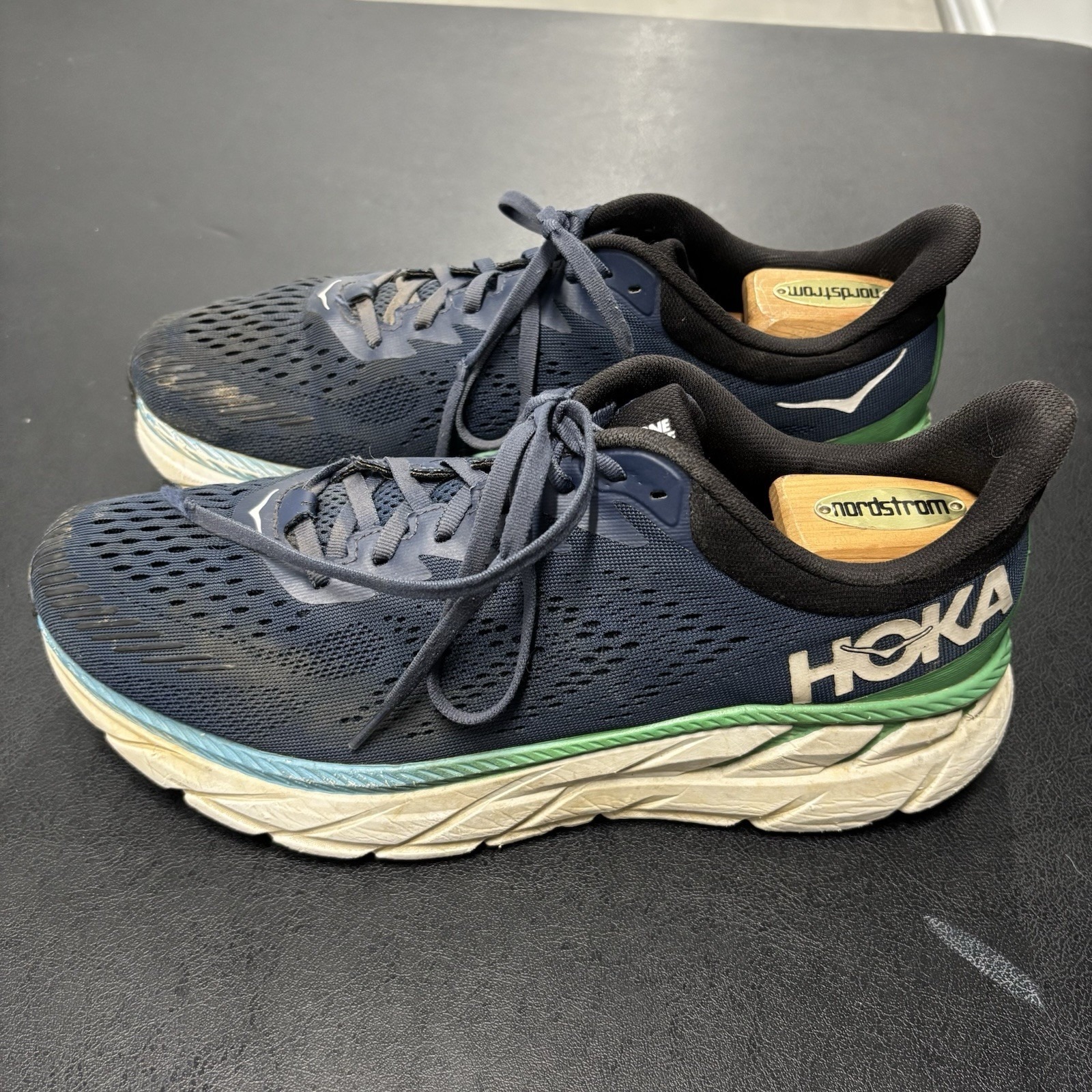 Hoka One One Men's Navy Clifton 7 Moonlit Ocean Running Sneaker Size 11 2E