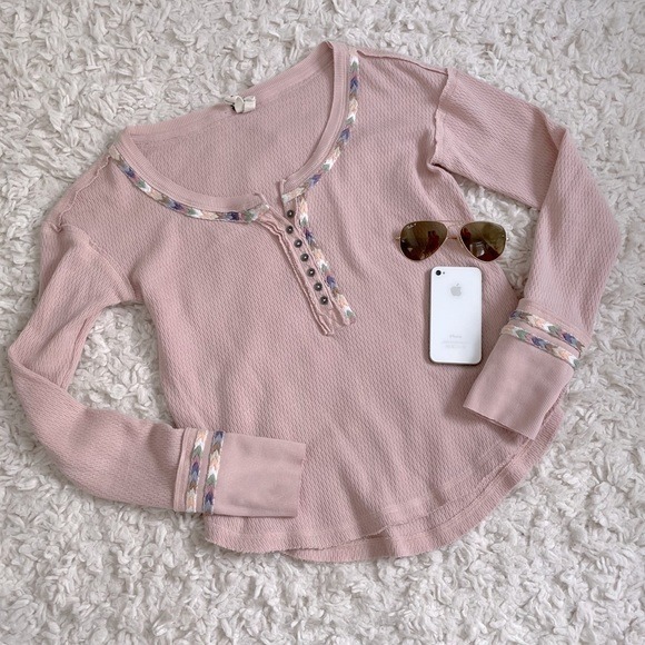 Free People Thermal Long Sleeve Shirt