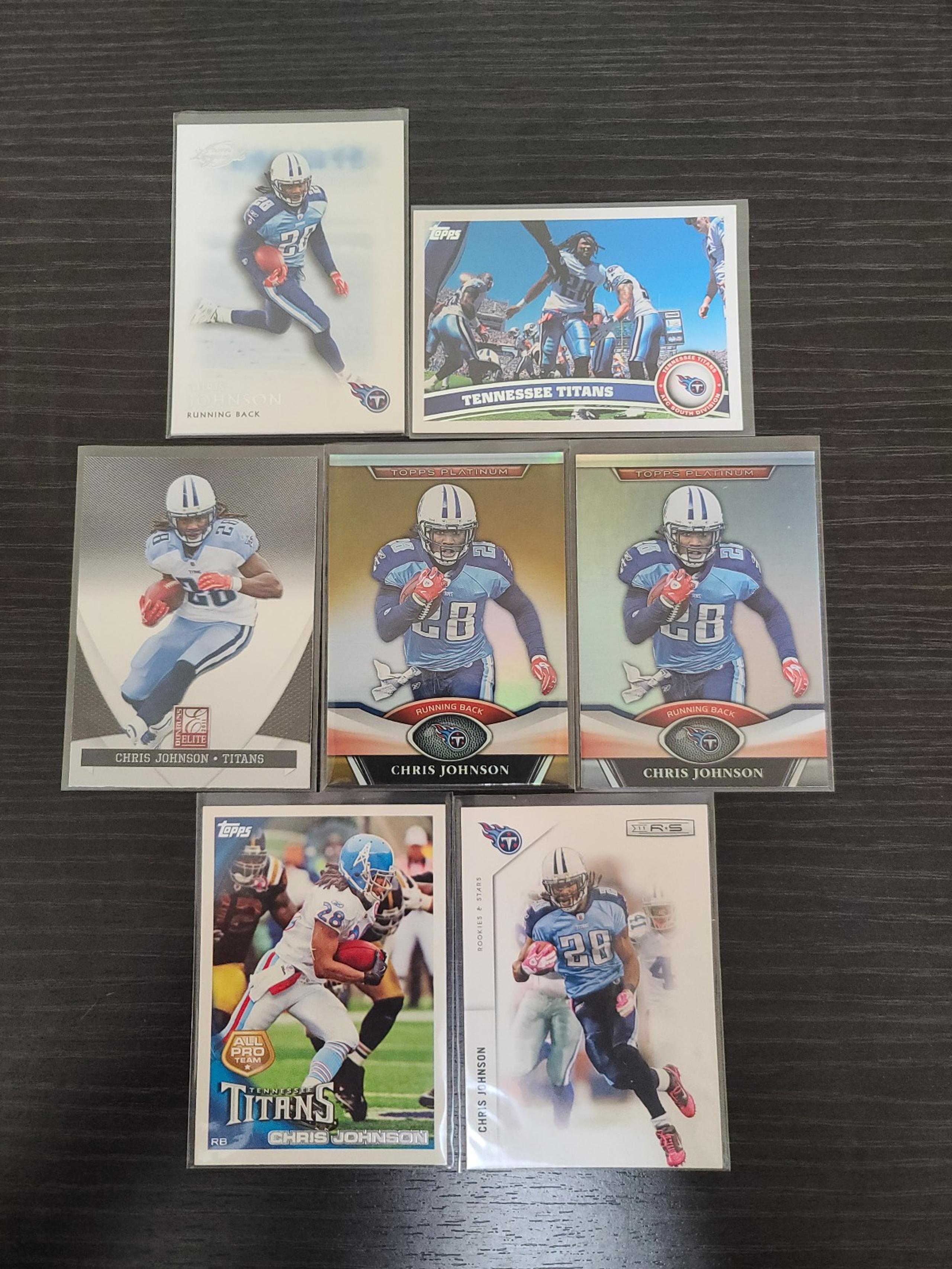 Chris Johnson Titans NFL football cards