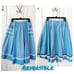Vintage Reversible Blue Calico Skirt One Size Carefree Fashions Theater Costume