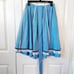 Vintage Reversible Blue Calico Skirt One Size Carefree Fashions Theater Costume