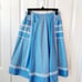 Vintage Reversible Blue Calico Skirt One Size Carefree Fashions Theater Costume