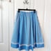 Vintage Reversible Blue Calico Skirt One Size Carefree Fashions Theater Costume