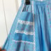 Vintage Reversible Blue Calico Skirt One Size Carefree Fashions Theater Costume
