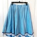 Vintage Reversible Blue Calico Skirt One Size Carefree Fashions Theater Costume