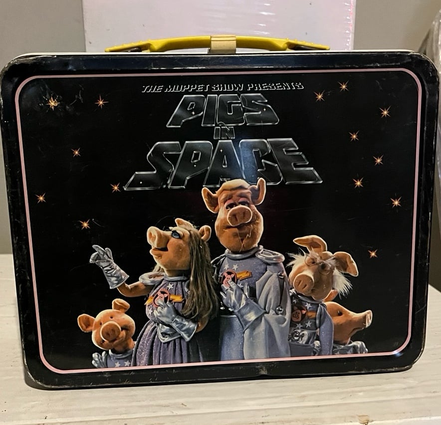 Antique Muppets Pigs in Space Metal Lunchbox