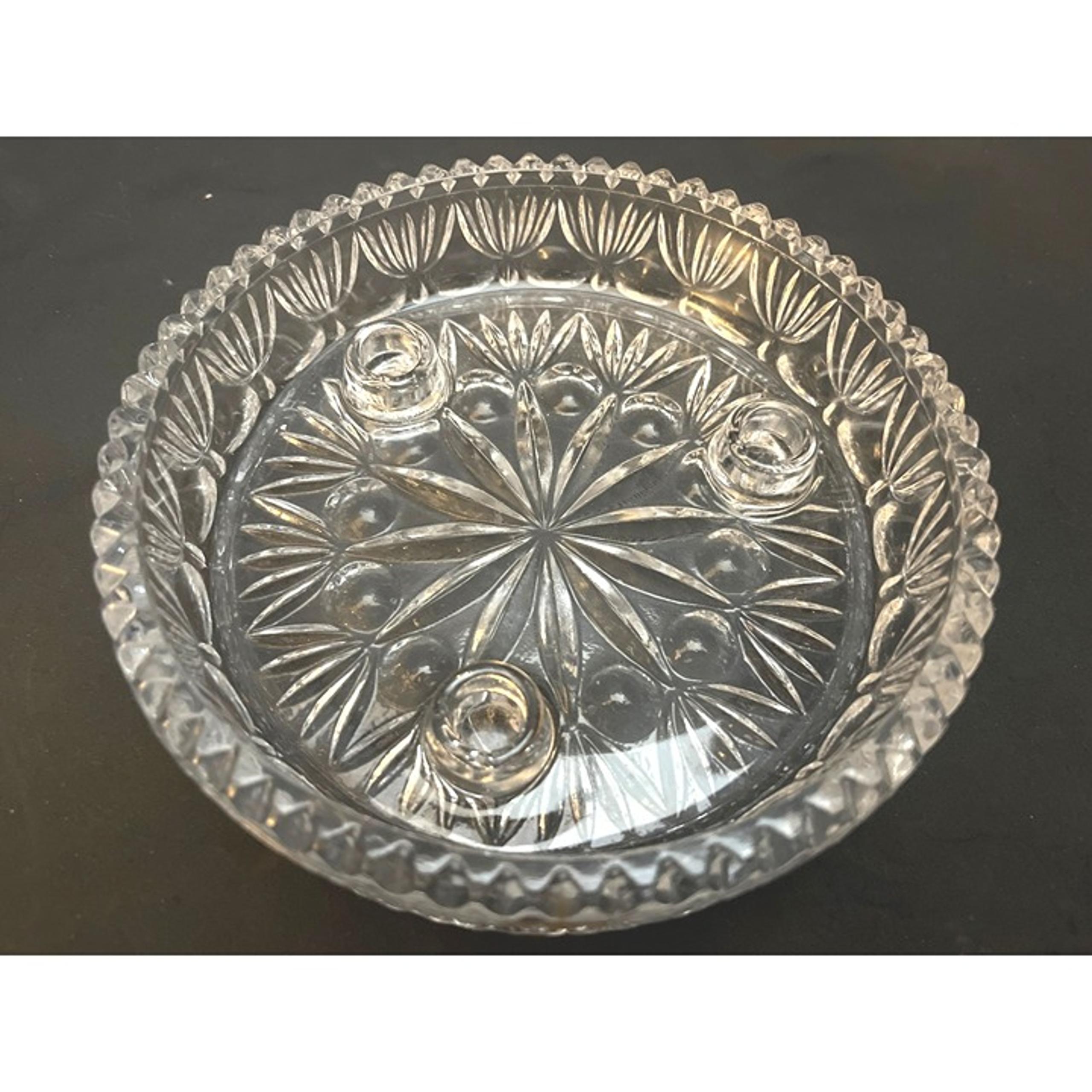Fostoria Princess House Crystal 3-Lite Taper Candle Holder Vintage
